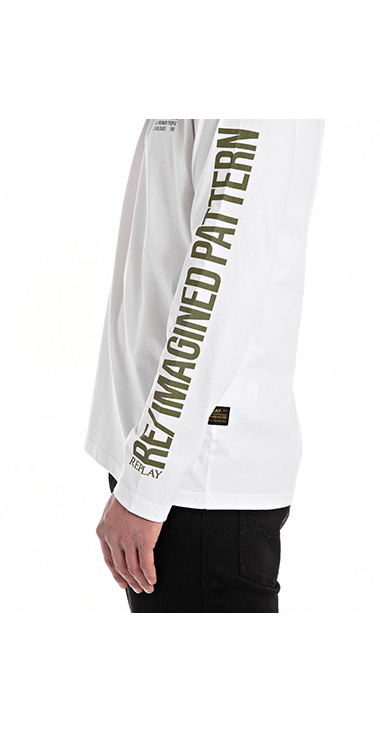 ベーシックジャージープリント ロングTシャツ 詳細画像 ホワイト 4